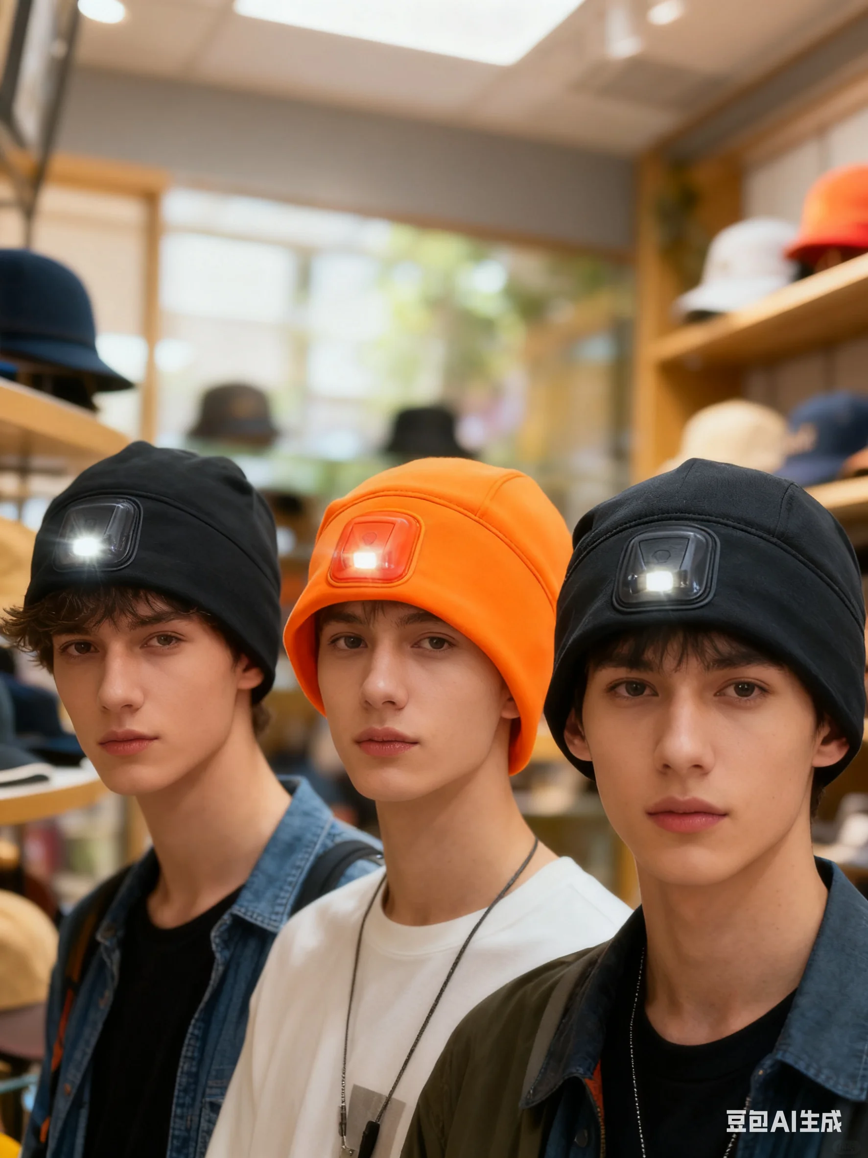 POWERCAP LED Beanie Hat - Warm knit cap with built-in LED lights